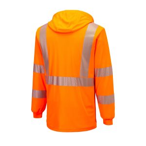 Portwest Hi-Vis Lightweight Hooded T-Shirt L/S – L042 - Image 7