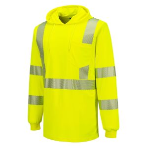 Portwest Hi-Vis Lightweight Hooded T-Shirt L/S – L042 - Image 4