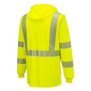 Portwest Hi-Vis Lightweight Hooded T-Shirt L/S – L042 - Image 3