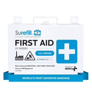 SUREFILL 25 ANSI 2021 A+ First Aid Kit – Metal Case - Image 1